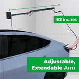 Skywin Retractable EV Charging Cable, EV Charger Cable Retractor Extender Up to 6 FT, Overhead Electric Vehicle Charging Station Wall Mount (Black) Skywin