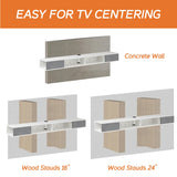 WAMPAT Floating 70 inch TV Stand with Blue LED Lights, Entertainment Center Media Console, Wall Mounted Shelf Media Console Cabinet with Storage for 65/70/75 inch TVs, White&Grey WAMPAT