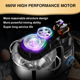 KUCCU Stand Mixer, 9.5 Qt 660W, 6-Speed Tilt-Head Food Dough Mixer, Electric Kitchen Mixer with Dough Hook, Flat Beater & Wire Whisk, Mixing Bowl (9.5-QT, Black) KUCCU