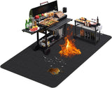 TAOMAND Large 76 x 52 inches Under Grill Mats for Outdoor Grill | Double-Sided Fireproof | Waterproof | Oil-Proof | Easy to Clean | Indoor Fireplace/Fire Pit Mat | Quality BBQ Mat for Deck Patio Lawn TAOMAND