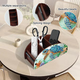 DIY Diamond Painting Storage Box – Sea Turtle Swimming Through Ocean, 5D Diamond Art Rhinestone Mosaic Craft Organizer for TV/AC Remotes, Makeup Brushes & Desk Supplies AiYuanzsh