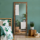 Wexford Home Barnwood Wood Full Length Mirror - Distressed Tonal Walnut (AR2-L05S) WEXFORD HOME