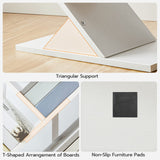 HOOBRO Tree Bookshelf, 9-Tier Bookcase Wooden Shelves, Floor Standing Storage Rack, for Display of CDs, Books in Living Room, Home Office, Wood Storage Rack for Bedroom, White WT08SJ01G1 HOOBRO