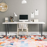 VEVOR 28 Inch Adjustable Desk Legs, Reinforced Steel Office Table Furniture Legs Set of 4 for DIY, 1200 lbs Load Capacity Heavy Duty Desk Legs, Quick Instalation Legs with Adjustable Foot Cup Black VEVOR