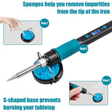 Soldering Iron Kit - 60W Digital Temperature Control Soldering Kit with Ceramic Heater, Suitable Soldering Gun Kit for Electronics Application, DIY and Welding (110V) Siziviki