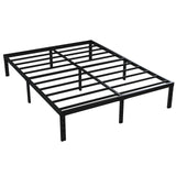 Upcanso 16 Inch Queen Bed Frame No Box Spring Required, Metal Platform Queen Size Bed Frames with 14 Inch Storage, 3,500 lbs Heavy Duty Steel Slats Support, Easy Assembly Mattress Foundation Upcanso
