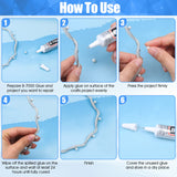 B-7000 Glue Clear for Rhinestone Crafts, Jewelry and Bead Adhesive B7000 Semi Fluid High Viscosity Glues for Clothes Shoes Fabric Cell Phones Screen Repair Metal Stone Nail Art Glass (4x15 ml/0.5 oz) Cruzix