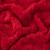 Linecooo Red Fleece Throw Blanket 50”×60” for Couch Sofa Bed,Super Soft Cozy Plush Microfiber Flannel Blanket with 3D Checkered Design Lightweight Decorations for Adults,Woman,Girls Linecooo
