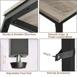 Timberer Narrow Console Table, 47 Inch Sofa Table with Adjustable Shelf, 2-Tier Long Skinny Table for Hallway, Entryway, Living Room, Foyer, Grey Timberer