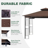 JANCANOPY Replacement Gazebo Canopy for 10 x 12 Regency II Patio Gazebo,(Brown) JANCANOPY