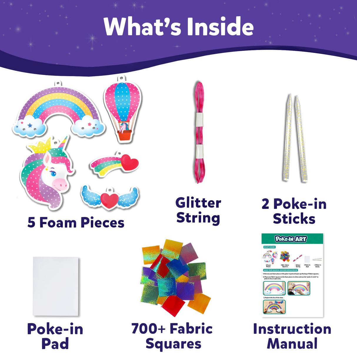 Skillmatics Poke-in Art - Magical Unicorn Dream Decor, Mess-Free Fun for Kids, DIY Wood Craft Kits, Creative Activity, Gifts for Ages 4, 5, 6, 7, 8, 9 Skillmatics