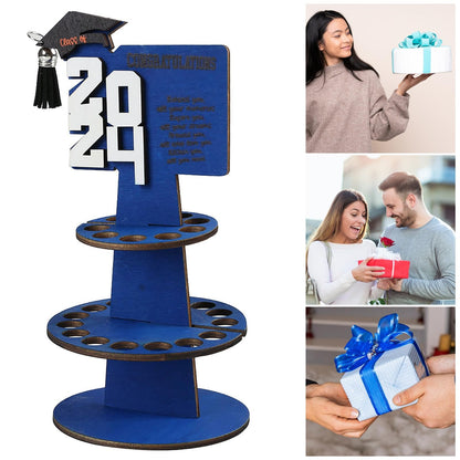 2024 Graduation Gifts, 3 Tier Graduation Money Holder, Wooden Graduation Card Cake Cash Holder, Funny Decorations Class of 2024 Graduation Party Supplies Money Gift for Boys Girls High School - WoodArtSupply