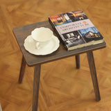 AWASEN Side Table, Small Wood End Table Living Room, Mini Bed Side Table Modern Accent Nightstand with Solid Wood for Bedroom Office Small Spaces, Rustic Brown AWASEN
