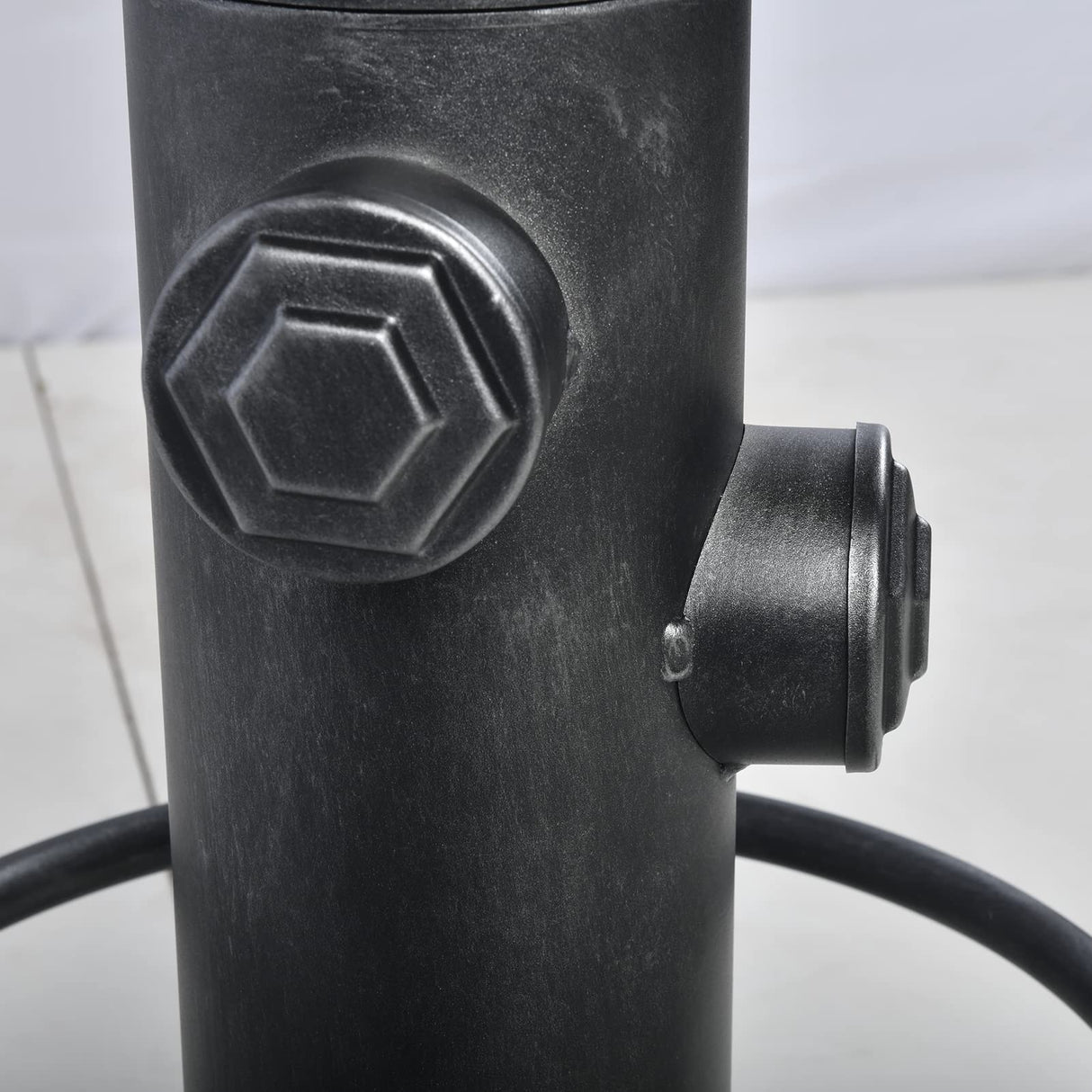 BOKKOLIK Industrial Bistro Bar Table 38.6-44.4inch Height Adjustable Farmhouse Pub Table for Kitchen Dinning Room Office Swivel Wooden Top BOKKOLIK