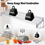 LOYIM 14" Wx 48" L Chrome Wire Wall Mount Shelf, Wall Mount Wire Shelf Kit Heavy Duty Garage Wall Shelving for Wall Storage, Holds Up to 600 Lbs LOYIM