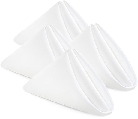 Utopia Home [24 Pack, White] Cloth Napkins 17x17 Inches, 100% Polyester Dinner Napkins with Hemmed Edges, Washable Napkins Ideal for Parties, Weddings and Dinners Utopia Home