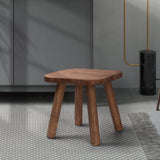 Jurath Wooden Step Stool for Adults Step Stool for Toddlers Plant Stool Small Wooden Stool with Four Detachable and Assembled Legs Nicely Balanced (Classic 9.3inch) Jurath