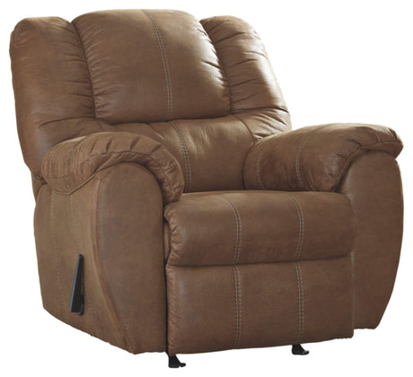 Signature Design by Ashley McGann Faux Leather Oversized Manual Rocker Recliner, Light Brown Signature Design by Ashley