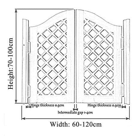 Swinging Cafe Doors,Retro Cowboy Bar Saloon Door,Louvered Solid Wood Handmad Gate for Counter Partition Patio Garden Entrance Decoration,Auto Close Stainless Steel Hinges,Custom (W 41in x H 39in) NIANXINN