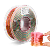 AMOLEN TPU 3D Printer Filament, Transparent Multicolor Rainbow TPU 1.75mm, Color Change Flexible Soft TPU 3D Printing Filament Supports High Speed, 1kg Spool(2.2lbs) AMOLEN