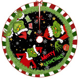 Christmas Tree Skirt 48 Inches Tree Skirts, Large Christmas Decor Mat for Decor Holiday Party Indoor Outdoor Wvapzwr