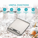 Ultrean Food Scale, Digital Kitchen Scale Weight Grams and Ounces for Baking Cooking and Meal Prep, 6 Units with Tare Function, 11lb (Batteries Included) Ultrean