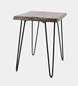 Jofran Nature's Edge Modern Solid Wood Natural Live Edge Chairside End Table, Slate Jofran Inc.