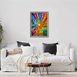 QAZWSX Stain Glass Rainbow Sun Diamond Painting Kit 30x40cm QAZWSX