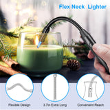 TOPKAY Torch Lighter Refillable Butane Lighter Long Flexible Neck Multipurpose Lighter for Candles Grill BBQ Fireplaces Kitchen Camping (No Prefilled) TOPKAY