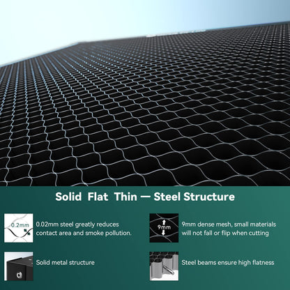 SCULPFUN Honeycomb Laser Bed 600x 600mm(23.6"x 23.6") with Clamps and Raisers, Honeycomb Working Table for S30 Ultra 11W, 22W, 33W and Other Large Laser Engraver, Smooth Edge Cutting, Table P - WoodArtSupply