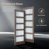 ROYMELO 30 x 84 Inch Glass Sliding Barn Door Slab and 5.5ft Hardware Kit Included, MDF Wood Panel Covered with Water-Proof Scratch-Resistant PVC Surface, Easy to Clean, Simple DIY Assembly ROYMELO