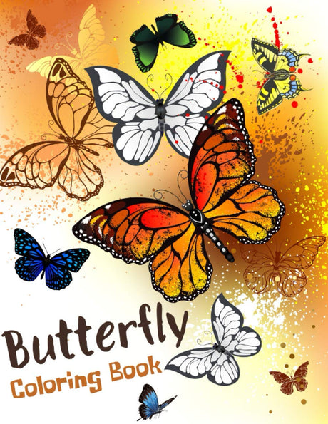 Butterfly Coloring Books For Women: Large Print Butterflies Colouring Book for Adults - 50 Pages of Beautiful Butterflies to Color for Relaxation & ... - Themed Gifts for Butterfly Lovers Girls Majosta