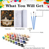 Axquilon Halloween Paint by Numbers Kit for Adults Beginner-Ghost Cat Adult Paint by Number Kits on Canvas, Halloween Easy Adults' Paint-by-Number Oil Painting Craft Supplies 16x20in Axquilon