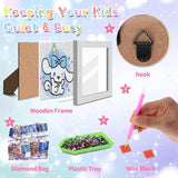 YSUNETER Diamond Painting Kits for Kids Beginner - Framed DIY 5D Full Drill Diamond Art Kits for Children, Cute Animals Round Crystal Rhinestone Gem Art Crafts Home Wall Art Decor 5.9 x 5.9 Inches YSUNETER
