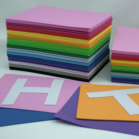 120 Pack EVA Foam Sheets, 8 x 6 Inch, 1mm Thick, Assorted 15 Colors Craft Foam Paper for School Supply and DIY Handcraft Projects biguphate