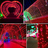 Vicila 500 LED Christmas Light Red, Indoor String Light Plug in Twinkling Hanging Tree Lights Fairy Light for Party, Bar, Bedroom, Outdoor Xmas Tree Decor-173.9ft(Red) Vicila