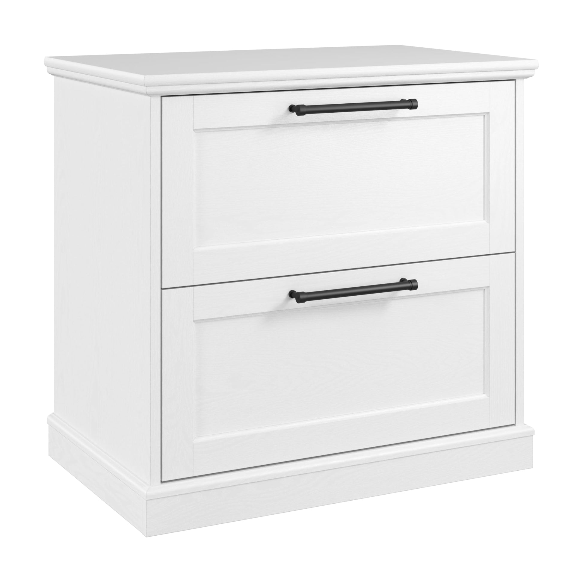 Bush Furniture Westbrook 2 Drawer Lateral File Cabinet in White Ash | Versatile Storage for Home Office and Living Room - WoodArtSupply