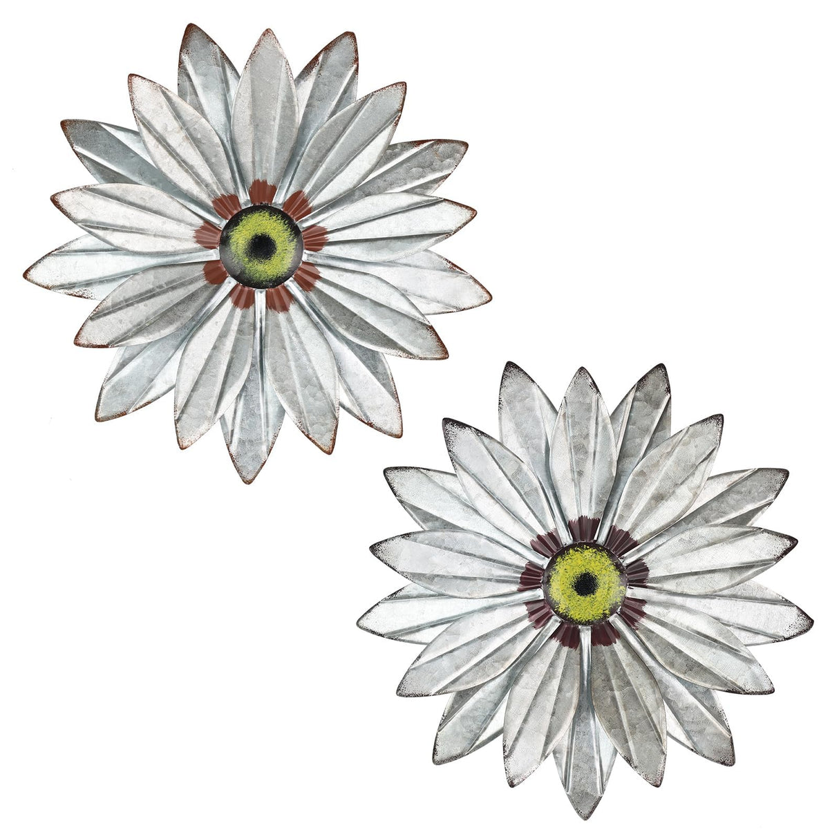 YEAHOME Metal Farmhouse Boho Wall Art, 2 Set 11" Galvanized Wall Decor for Bedroom & Outdoor YEAHOME