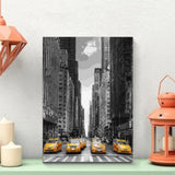 ABEUTY DIY Paint by Numbers for Adults Beginner, Yellow Car Street 16x20 inches Fun DIY Adult Arts and Crafts Kits (No Frame) ABEUTY