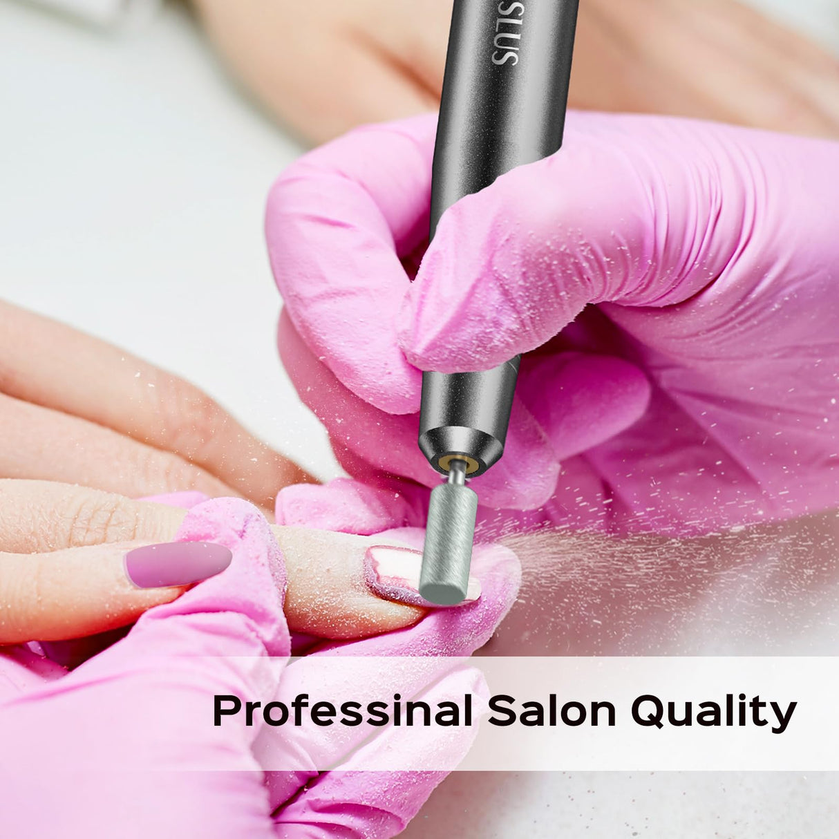 COSLUS Electric Nail Drill File Professional: for Acrylic Gel Dip Powder Nails Portable Nail Drill Machine Kit Manicure Pedicure Tools Polishing Set with Nail Drill Bits Sanding Bands COSLUS