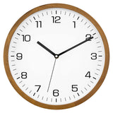 Foxtop Wood Wall Clock 12 Inch Silent Non-Ticking Battery Operated Quartz Round Wooden Wall Clock Decorative for Kitchen Bedroom Living Room Home Office Decor Foxtop