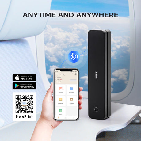 iDPRT Portable-Printer Wireless for Travel, 300DPI Inkless-Thermal-Small-Printer for Home Use, Office, Vehicles, Mobile Bluetooth Printer Supports 8.5" x 11" US Letter&A4&A5 Size, for Smartphone & PC iDPRT