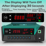 QINGENO Smart Gun Safe with Security Cable - Biometric Pistol Safe for 2 Handgun 3 Ways Quick Access with Fingerprint/Keypad/Key, for Nightstand Bedside Home with LCD and Voice Guide (Grey) QINGENO