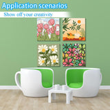 UMOART Framed Paint by Numbers for Kids - 4Pack Flowers Paint by Numbers for Kids Ages 4-8-12, Paint by Number Kits on Canvas, DIY Landscape Oil Painting Acrylic Kits for Home Decor 8x8in UMOART