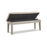 Signature Design by Ashley Parellen Upholstered Storage Dining Bench, Beige Signature Design by Ashley