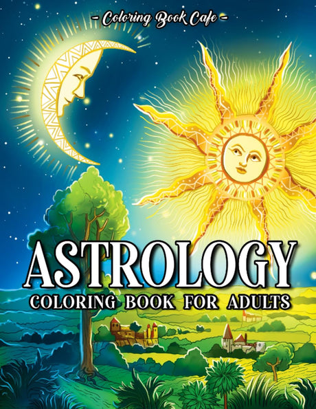 Astrology Coloring Book for Adults: Celestial Symbols and Mystical Illustrations of the Sun and the Moon as Depicted by Ancient Cultures and Traditions Majosta