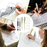 24pcs Artist Blending Stump and Sponge Pen, Double Headed Drawing Art Blender Pencil Sketch Scrapers Tools With Washable Rubbing Head for Lightening and Highlight salbsever