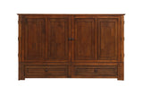 Mega Solutions Emurphybed Paradiseo Murphy Cabinet Chest Bed with Charging Station 6 Inch, Queen (Tobacco) Mega Solutions