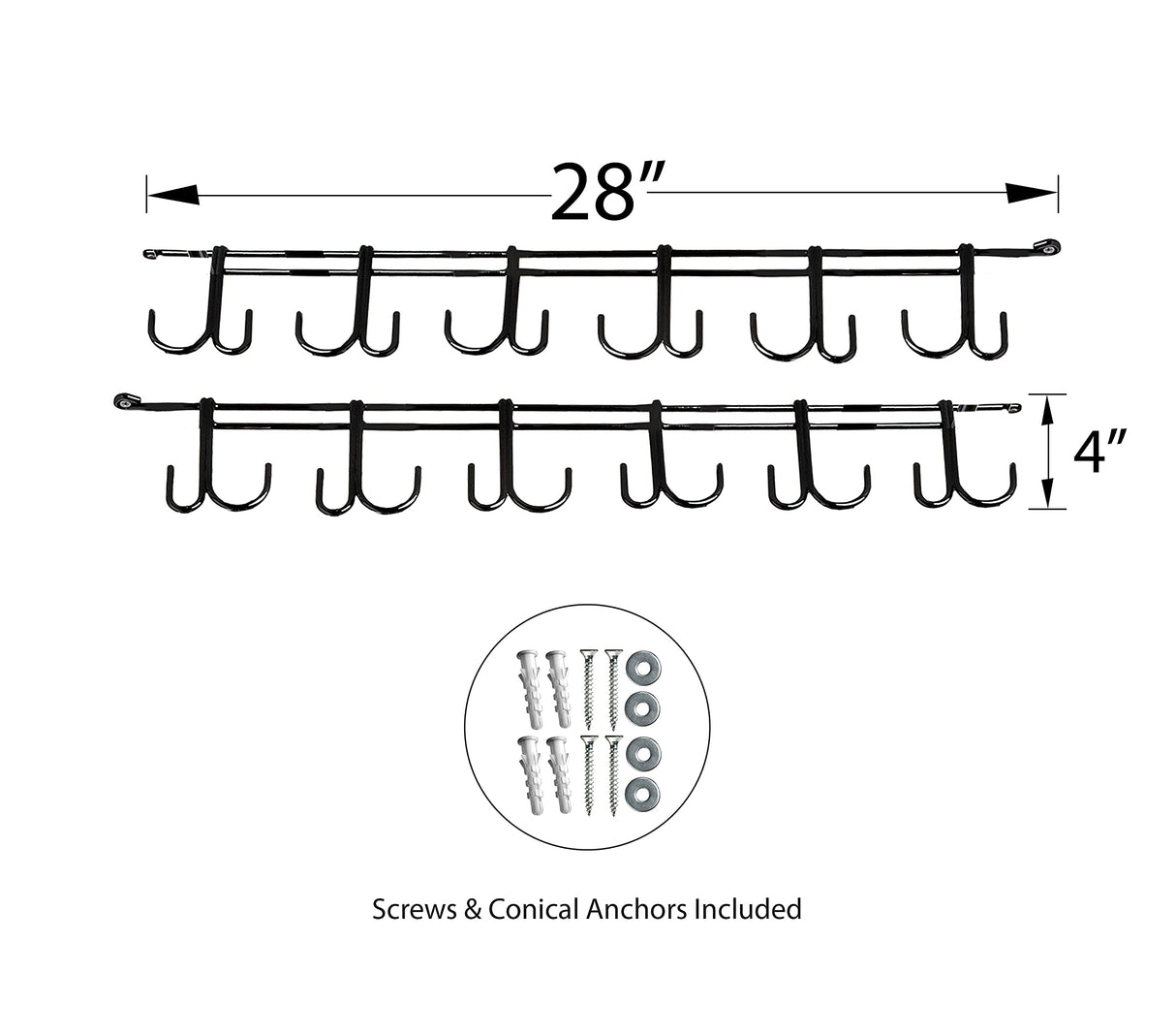 Rack'em 7009 Overhead 12-Rod Fishing Rod Rack, Pack of 1 Rack'em