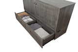 Mega Solutions Murphybedz Tuscany Murphy Cabinet Chest Bed with Charging Station 6 Inch, King (Galaxy Grey) Mega Solutions